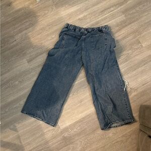 plus sized blue jeans